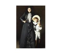 Póster de retrato de la señora Edward de John Singer Sargent para dormitorio, decoración de lienzo deportivo, paisaje, oficina, habitación, regalo, sin marco, 20 x 30 pulgadas