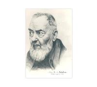 Póster de retrato de San Padre Pío para dormitorio, lienzo decorativo para pared, oficina, habitación, decoración estética, regalo, sin marco, 60 x 90 cm