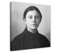 Póster de retrato de Santa Gemma Galgani de la pasión de Cristo, póster para dormitorio, lienzo decorativo para pared, oficina, habitación, decoración estética, marco de regalo, 20 x 20 pulgadas