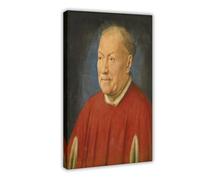 Póster de retrato del cardenal Albergati Jan Van Eyck para dormitorio, lienzo decorativo para pared, oficina, habitación, decoración estética, marco de regalo, 30 x 45 cm