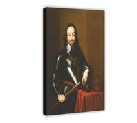 Póster de retrato del rey Carlos I de Anthony Van Dyck y arte de pared, marco moderno para decoración de dormitorio familiar, 60 x 90 cm