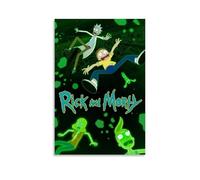 Póster de Rick And Morty- Lienzo decorativo clásico impermeable que se desvanece, arte mural universal, pintura para regalar a amigos, profesores, 20 x 30 cm, estilo sin marco