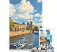 Póster de Rompecabezas de 1000 Piezas para Adolescentes, Notre Dame de París, Juguetes antiestrés, decoración del hogar, colección de Artistas, Bellas Artes 38x26cm
