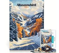 Póster de Rompecabezas de la estación de esquí Altasnowbird para Adultos,1000 Piezas,para estimular la concentración,Divertido,tamaño Uniforme,Piezas precisas,Actividad para Compartir con Seres