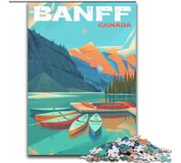 Póster de Rompecabezas para Adolescentes del Parque Nacional Banff, desafío difícil para aliviar el estrés, Regalo de Amigo Secreto para Mayores de 14 años, 50x75cm
