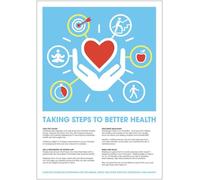 Póster de salud y bienestar: Taking steps to better health - Papel sintético de 420 x 594 mm