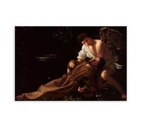 Póster de San Francisco de Asís en éxtasis de Caravaggio para dormitorio, lienzo decorativo, paisaje deportivo, oficina, habitación, regalo, sin marco, 20 x 30 pulgadas