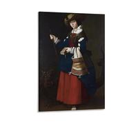 Póster de Santa Margarita de Antioquía Francisco de Zurbarán para pared, lienzo de pergamino, cuadro de pintura para sala de estar, decoración del hogar, 30 x 45 cm