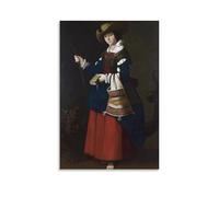 Póster de Santa Margarita de Antioquía Francisco de Zurbarán sobre lienzo y arte de pared, impresión moderna de decoración familiar, pósteres de 20 x 30 pulgadas (50 x 75 cm)