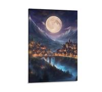 Póster de Sarah J. Maas con diseño de libro de una corte de espinas y rosas Velaris (2) pintura sobre lienzo para pared, póster de pergamino, impresión de pared, decoración del hogar, 20 x 30 cm