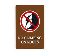 Póster de seguridad de metal con advertencia prohibida, diseño gráfico de carretera, calle, hogar, poste, decoración de pared, letrero de estaño de seguridad, 30,5 x 2