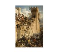 Póster de Siege of Acre de Dominique Papety para dormitorio, lienzo decorativo para pared, oficina, habitación, decoración estética, regalo, sin marco, 50 x 75 cm