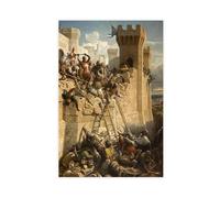 Póster de Siege of Acre de Dominique Papety para dormitorio, lienzo decorativo para pared, oficina, habitación, decoración estética, regalo, sin marco, 50 x 75 cm