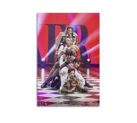 Póster de Skz Kpop All Group Members de Stray Kids, lienzo para decoración de pared, sala de estar, dormitorio familiar, 30 x 45 cm, estilo sin marco