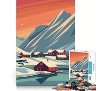 Póster de Svalbard, Rompecabezas de 1000 Piezas para Adultos, Regalos para Fortalecer la Memoria, Momentos de Serenidad, Calidad, Borde, Deseo de Papá Noel 50x75cm