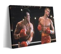 Póster de Sylvester Stallone y Dolph Lundgren en Rocky IV Fighting, póster de lienzo decorativo para pared, póster de pared e imagen artística impresa moderna para dormitorio familiar, pósteres de