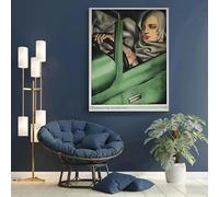 Póster de Tamara De Lempicka con retrato femenino, lienzo impreso, arte de pared para sala de estar, decoración del hogar (60 x 80 cm/sin marco)