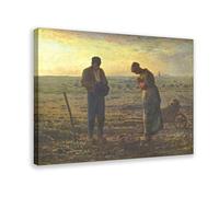 Póster de The Angelus Jean Francois Millet para dormitorio, lienzo decorativo para pared, oficina, habitación, decoración estética, marco de regalo, 50 x 75 cm