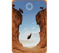 Póster de The Buffalo & The Cliff - Modest Mouse - Póster retro de metal con diseño de cerebro de cocina de 30,5 x 20,3 cm, decoración de pared para el hogar, bar, cueva