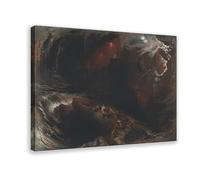 Póster de The Deluge de John Martin para dormitorio, lienzo decorativo para pared, oficina, habitación, marco de regalo, 50 x 75 cm