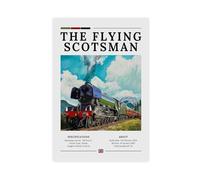 Póster de The Flying Scotsman en lienzo, decoración de pared, pinturas para sala de estar, dormitorio, decoración de 20 x 30 pulgadas (50 x 75 cm)
