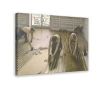 Póster de The Parquet Planers de Gustave Caillebotte para dormitorio, lienzo decorativo para pared, oficina, habitación, decoración estética, marco de regalo, 60 x 90 cm