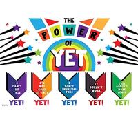Póster de The Power Of Yet para el crecimiento del aula, motivación escolar, motivación, decoración de pared, póster artístico de 16 x 24 pulgadas