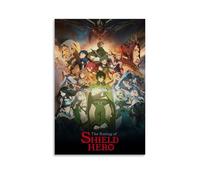 Póster de The Rising of The Shield Hero sobre lienzo, pintura al óleo, lienzo para colgar en el hogar, bar, decoración de pared interior, póster sin marco, 30 x 45 cm