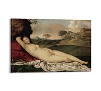 Póster de The Sleeping by Giorgione con impresión sobre lienzo, pintura de pared, pósteres artísticos para decoración moderna del hogar, 60 x 90 cm