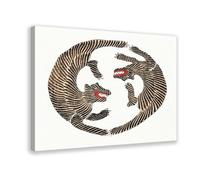 Póster de Tigres de Yatsuo No Tsubaki de Taguchi Tomoki, lienzo decorativo para dormitorio, arte de pared, oficina, habitación, decoración estética, marco de regalo, 60 x 90 cm