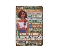 Póster de «To The Mujeres Talentosas Who Make Something Out of Nothing to The Mijitas Making Moves» La mejor decoración vintage para el hogar, letreros de metal, perfectos para pósteres de bar, 140 x