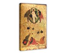 Póster de transfiguración de Jesús Andrei Rublev para dormitorio, lienzo decorativo para pared, oficina, habitación, decoración estética, marco de regalo, 30 x 45 cm