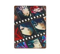 Póster de TV con texto en inglés "I Upgrade The Anime TV Show on My Own" para decoración de pared, póster de metal moderno, decoración de bar, 40 x 30 cm
