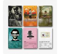 Póster de Tyler The Creator (juego de 6) Chromakopia para portada de álbum firmado de edición limitada, pósteres musicales en lienzo, pósteres artísticos para decoración de habitación y pared, póster