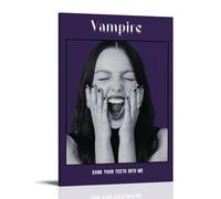 Póster de vampiro de Olivia Rodrigo sobre lienzo, pintura al óleo, lienzo para colgar en el hogar, bar, decoración de pared interior, estilo póster, 50 x 75 cm