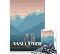 Póster de Viaje con Paisaje Urbano de Vancouver, Canadá Rompecabezas de 1000 Piezas para Adolescentes Rompecabezas Que desarrolla la lógica y la diversión Ensamblaje preciso Regalo Original (50x75cm)