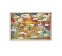 Póster de viaje con texto en inglés "Welcome to Gravity Falls" de El Señor de los Anillos, póster de viaje vintage para decoración del hogar, póster de pintura en lienzo, 20 x 30 cm