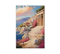 Póster de viaje de Atenas y Grecia, lienzo decorativo para pared, pinturas para sala de estar, dormitorio, decoración de 12 x 18 pulgadas (30 x 45 cm)