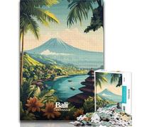 Póster de Viaje de Bali, Indonesia, Rompecabezas para Adultos de 1000 Piezas, Juego Educativo, Juguete de desafío, decoración de Pared, cumpleaños y Navidad, 38x26cm