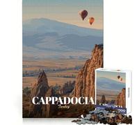 Póster de Viaje de Capadocia, Turquía Rompecabezas para Adolescentes 1000 Piezas Potencia la Memoria Escape Consciente Corte preciso Regalo Memorable (38x26cm)