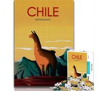 Póster de Viaje de la Ciudad de Chile, Rompecabezas de 1000 Piezas para Adolescentes, Juegos Familiares Divertidos, Toda la Familia, 38x26cm