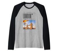 Póster de Viaje de Londres, Cultura británica, Ciudad de LON Camiseta Manga Raglan
