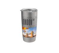 Póster de viaje de Londres, cultura británica, ciudad de Lon Vaso térmico de acero inoxidable de doble pared