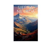 Póster de viaje de Sierra Nevada, póster de lona, decoración de dormitorio, paisaje, oficina, habitación, regalo, 20 x 30 cm