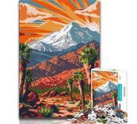 Póster de Viaje de Sierra Nevada, Rompecabezas de 1000 Piezas para Adolescentes, Juguete Educativo Toda la Familia, 50x75cm