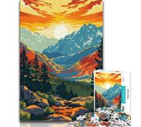 Póster de Viaje de Sierra Nevada, Rompecabezas para Adolescentes, 1000 Piezas, Juego Familiar para aliviar el estrés, desafío difícil, Grandes Regalos y Juguetes, 50x75cm