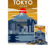 Póster de Viaje de Tokio, Japón Rompecabezas para Adolescentes 1000 Piezas Ejercicio cognitivo Relajante y Divertido Sin Bordes ásperos Regalo Ideal de Navidad (38x52cm)