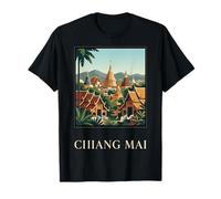 Póster de Viaje del Templo de Tailandia de Chiang MAI Camiseta