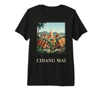 Póster de Viaje del Templo de Tailandia de Chiang MAI Camiseta Premium