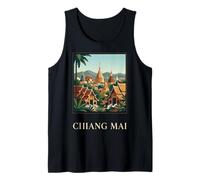 Póster de Viaje del Templo de Tailandia de Chiang MAI Camiseta sin Mangas